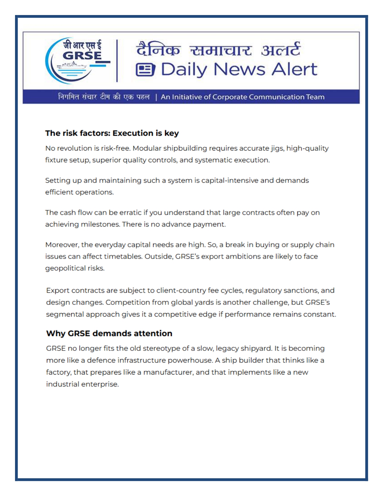  Press Coverage: 08 DEC 25: FINANCIAL EXPRESS 